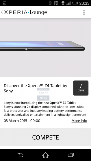 Sony Xperia Z4 Tablet 